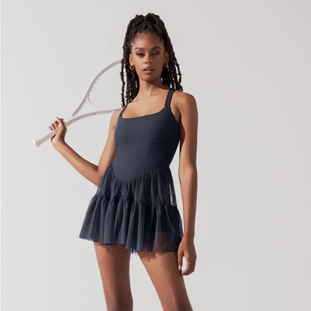 NWT Popflex Corset Pirouette Dress in Smoky Navy, size M